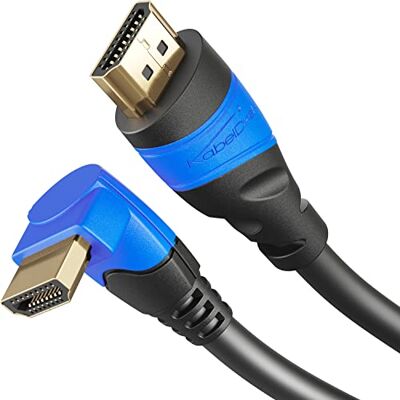 KabelDirekt 4K úhlový HDMI kabel - 10 m - Ultra HD/4K@60Hz, Ethernet KabelDirekt 4K úhlový HDMI kabel - 10 m - Ultra HD/4K@60Hz, Ethernet