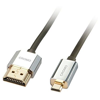 Lindy 41680 HDMI kabel na typ Mini-HDMI A/D 0,5 metrů CROMO Slimline High Speed, 4K@60Hz HDMI 2.0 18G 3D 1080p HDCP 2.2 ARC CEC, testováno ATC, kompatibilní s televizí, monitorem, kamerou Lindy 41680 HDMI kabel na typ Mini-HDMI A/D 0,5 metrů CROMO Slimline High Speed, 4K@60Hz HDMI 2.0 18G 3D 1080p HDCP 2.2 ARC CEC, testováno ATC, kompatibilní s televizí, monitorem, kamerou