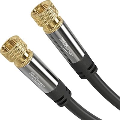 KabelDirekt – 4K SAT TV kabel (koaxiální) – 0,8 m – F konektor KabelDirekt – 4K SAT TV kabel (koaxiální) – 0,8 m – F konektor