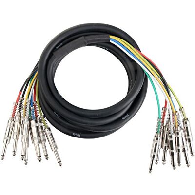 Pronomic MJJ8-3 Vícejádrový kabel - 8 x 6,3mm mono jack - 3m Pronomic MJJ8-3 Vícejádrový kabel - 8 x 6,3mm mono jack - 3m