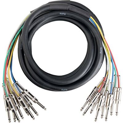 Pronomic MJJ8-6 Vícejádrový kabel - 6m, 8 x 6,3mm Mono Jack Pronomic MJJ8-6 Vícejádrový kabel - 6m, 8 x 6,3mm Mono Jack