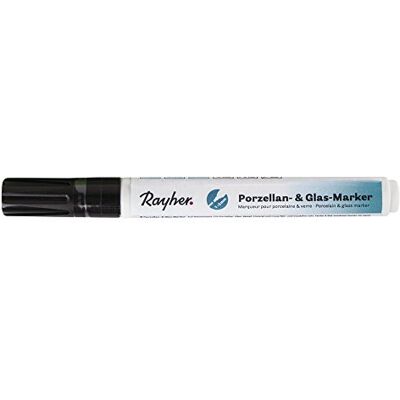 Rayher 38709576 Porzellan&Glas-Marker, 1-2 mm, schwarz Rayher 38709576 Porzellan&Glas-Marker, 1-2 mm, schwarz