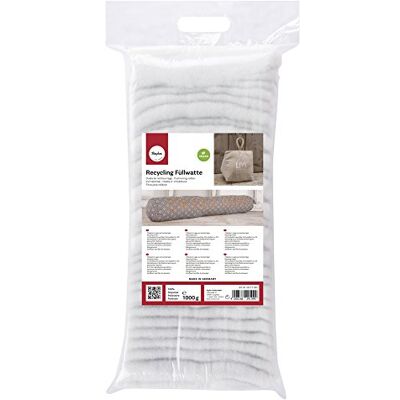 Rayher 30220000 recyklovaná plnicí vata v vrstvách, bílá, sáček 500 g, 100% polyester, pratelná, alergicky neutrální, veganská plnicí vata Rayher 30220000 recyklovaná plnicí vata v vrstvách, bílá, sáček 500 g, 100% polyester, pratelná, alergicky neutrální, veganská plnicí vata