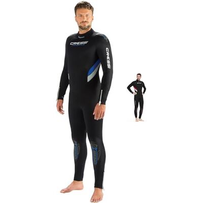 CRESSI Castoro Man Monopiece Wetsuit Black/Blue Jednodílný ponorný neoprenový oblek pro muže, černá/modrá CRESSI Castoro Man Monopiece Wetsuit Black/Blue Jednodílný ponorný neoprenový oblek pro muže, černá/modrá