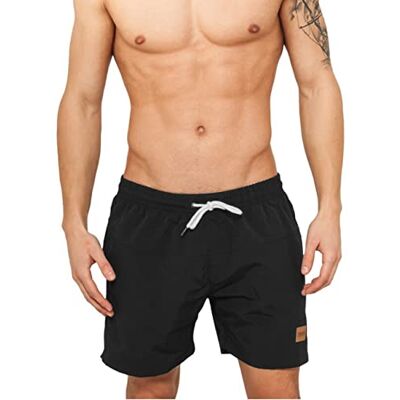 Urban Classics Block Swim Shorts pánské plavky černé Activewear, Basics, Sport, Streetwear, Černá/čistá radost, S Urban Classics Block Swim Shorts pánské plavky černé Activewear, Basics, Sport, Streetwear, Černá/čistá radost, S