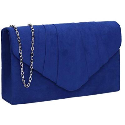 SwankySwans Iggy Suede Velvet Envelope Party Prom Clutch Bag Taška, Modrá (Royal Blue 03) SwankySwans Iggy Suede Velvet Envelope Party Prom Clutch Bag Taška, Modrá (Royal Blue 03)