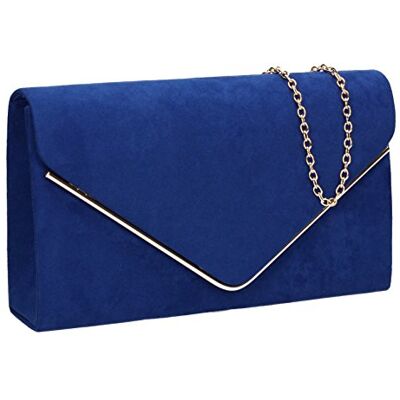 SwankySwans Oscar Envelope Suede Velvet Party Prom Clutch Bag Taška, Modrá (Royal Blue 03) SwankySwans Oscar Envelope Suede Velvet Party Prom Clutch Bag Taška, Modrá (Royal Blue 03)