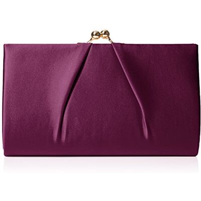SwankySwans Swanky Swans Mira Satin Classic Frame Bag Clutch, fialová (Purple) SwankySwans Swanky Swans Mira Satin Classic Frame Bag Clutch, fialová (Purple)