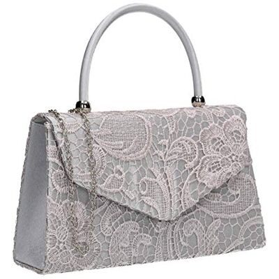 SwankySwans Kendall Lace Smart elegantní taška, stříbrná, Jednotná velikost SwankySwans Kendall Lace Smart elegantní taška, stříbrná, Jednotná velikost
