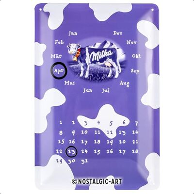 ART Retro plechový štít, Milka – nápad na dárek pro fanoušky nostalgie, z kovu, vintage design pro dekoraci, 20 x 30 cm ART Retro plechový štít, Milka – nápad na dárek pro fanoušky nostalgie, z kovu, vintage design pro dekoraci, 20 x 30 cm