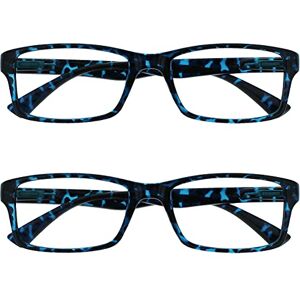 Opulize UVR2092BL Modrý želvovinový brýle na čtení - Reading Glasses Opulize UVR2092BL Modrý želvovinový brýle na čtení - Reading Glasses