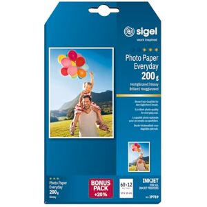 Sigel IP719 Lesklý fotopapír - 10x15cm, 60+12 volných listů Sigel IP719 Lesklý fotopapír - 10x15cm, 60+12 volných listů