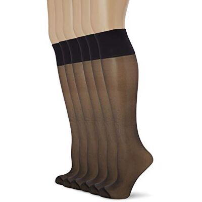 DIM Damen-Kniestrümpfe Beauty Resist Transparent x6 Langanhaltender Komfort Verstärktes Netz Lycra Anti-Fleck Optimaler Halt DIM Damen-Kniestrümpfe Beauty Resist Transparent x6 Langanhaltender Komfort Verstärktes Netz Lycra Anti-Fleck Optimaler Halt
