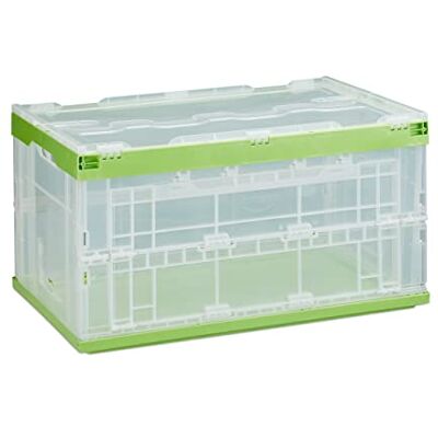 Relaxdays Profesionální přepravní box, stabilní, komerční, vysoce kvalitní plast, kvalita, 60 l, V BT 31,5 x 59,5 x 39,5 cm, barvy Relaxdays Profesionální přepravní box, stabilní, komerční, vysoce kvalitní plast, kvalita, 60 l, V BT 31,5 x 59,5 x 39,5 cm, barvy