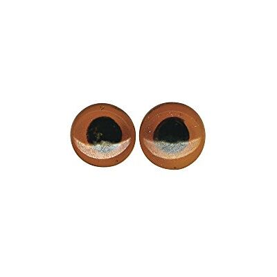 Rayher Skleněné oči k našití, hnědé, 10 mm ø, sáček 10 kusů, sklo se zvířecími očima, medvídkové oči, oči pro panenky, 8904205 Rayher Skleněné oči k našití, hnědé, 10 mm ø, sáček 10 kusů, sklo se zvířecími očima, medvídkové oči, oči pro panenky, 8904205