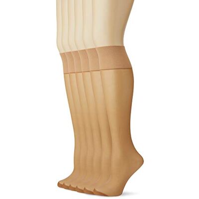 DIM Damen-Kniestrümpfe Beauty Resist Transparent x6 Langanhaltender Komfort Verstärktes Netz Lycra Anti-Fleck Optimaler Halt DIM Damen-Kniestrümpfe Beauty Resist Transparent x6 Langanhaltender Komfort Verstärktes Netz Lycra Anti-Fleck Optimaler Halt