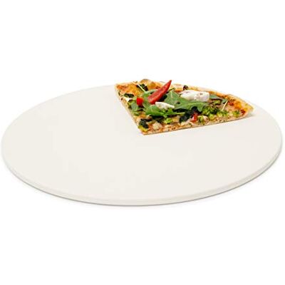 Relaxdays 10019339 kulatý kámen na pizzu do trouby, z cordieritu pro křupavou pizzu z trouby, která chutná jako z pizzerie, kámen vhodný na pizzu, pečivo a koláče pečené v troubě a na grilu, průměr 33 cm, tloušťka 1 cm, béžová barva Relaxdays 10019339 kulatý kámen na pizzu do trouby, z cordieritu pro křupavou pizzu z trouby, která chutná jako z pizzerie, kámen vhodný na pizzu, pečivo a koláče pečené v troubě a na grilu, průměr 33 cm, tloušťka 1 cm, béžová barva