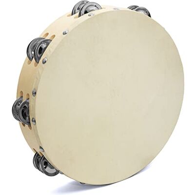 Tiger TAM98-10 Tambourin s přírodní kožešinou, 10 palců, dvojitá řada Přírodní Tiger TAM98-10 Tambourin s přírodní kožešinou, 10 palců, dvojitá řada Přírodní