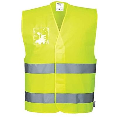 Portwest C475 Bands Weste Neuer ID-Karten-Halter Großzügige Passform Leicht Gelb, S/M, EN ISO 20471 Klasse 2, Baumwolle, Polyester, Reißverschluss, Normalgröße, Bahn Portwest C475 Bands Weste Neuer ID-Karten-Halter Großzügige Passform Leicht Gelb, S/M, EN ISO 20471 Klasse 2, Baumwolle, Polyester, Reißverschluss, Normalgröße, Bahn