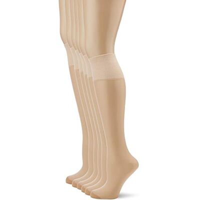 DIM Damen-Kniestrümpfe Beauty Resist Transparent x6 Langanhaltender Komfort Verstärktes Netz Lycra Anti-Fleck Optimaler Halt DIM Damen-Kniestrümpfe Beauty Resist Transparent x6 Langanhaltender Komfort Verstärktes Netz Lycra Anti-Fleck Optimaler Halt