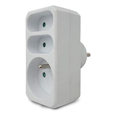 Velamp ADAT-FR-3 zásuvková lišta, 3 zásuvky, vpředu, 16 A + 2 x 6 A, bílá Velamp ADAT-FR-3 zásuvková lišta, 3 zásuvky, vpředu, 16 A + 2 x 6 A, bílá