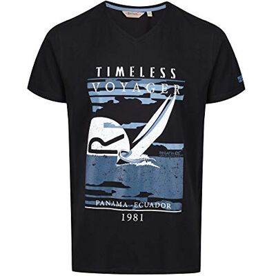 Regatta Men's Calton Coolweave V-Neck Graphic T-Shirt Regatta Men's Calton Coolweave V-Neck Graphic T-Shirt