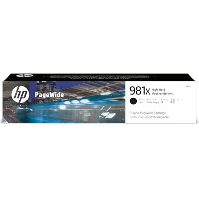 HP 981X (L0R12A) černá originální PageWide tisková kazeta s vysokým dosahem pro PageWide Enterprise, XL HP 981X (L0R12A) černá originální PageWide tisková kazeta s vysokým dosahem pro PageWide Enterprise, XL
