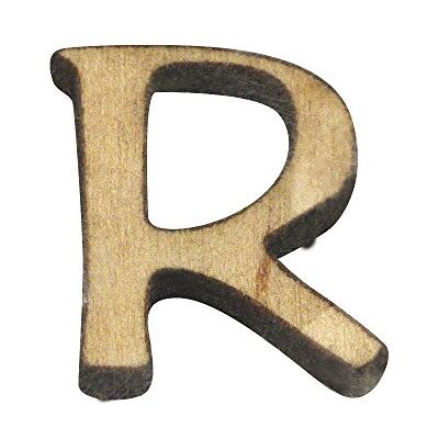 Rayher 6217700 Holz-Buchstabe, 2 cm, R Rayher 6217700 Holz-Buchstabe, 2 cm, R