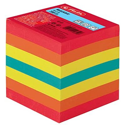 Herlitz Poznámkový blok lepený titulním listem, 1 kus v balení s fólií, 700 listů, 9 x 9 cm, barevný Herlitz Poznámkový blok lepený titulním listem, 1 kus v balení s fólií, 700 listů, 9 x 9 cm, barevný