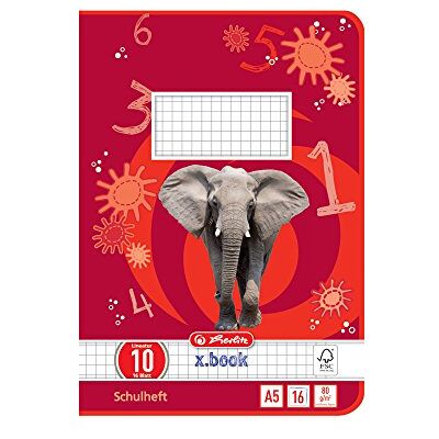 Herlitz Školní sešit x.book A5, linkování 10, čtverečkovaný, bílý okraj, 4. třída, 16 listů, 10 kusů Herlitz Školní sešit x.book A5, linkování 10, čtverečkovaný, bílý okraj, 4. třída, 16 listů, 10 kusů