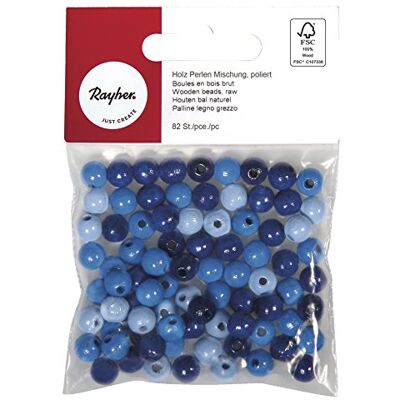 Rayher 1252600 směs dřevěných perel FSC 100%, 8 mm à Rayher 1252600 směs dřevěných perel FSC 100%, 8 mm Ã