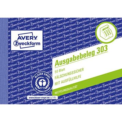 Avery 303 dokladů o vydání s tiskem dokumentů (A6 na šířku, testováno právními experty, pro Německo pro řádné, levné účetnictví, 50 listů), žlutý Avery 303 dokladů o vydání s tiskem dokumentů (A6 na šířku, testováno právními experty, pro Německo pro řádné, levné účetnictví, 50 listů), žlutý