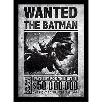 Pyramid FP11085P-PL Batman Arkham Origins (Wanted) zarámovaný tisk, 250 GSM Paperwrap MDF, vícebarevný, 44 x 33 x 4 cm Pyramid FP11085P-PL Batman Arkham Origins (Wanted) zarámovaný tisk, 250 GSM Paperwrap MDF, vícebarevný, 44 x 33 x 4 cm