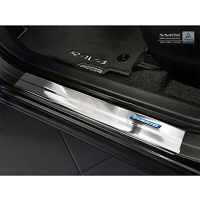 Avisa Edelstahl Einstiegsleisten kompatibel mit Toyota C-HR 2016-2019 & FL 2019-2023 & RAV4 IV FL 2016-2018 & Lexus NX 2014-2021 'Hybrid' 4-teilig, Blau Avisa Edelstahl Einstiegsleisten kompatibel mit Toyota C-HR 2016-2019 & FL 2019-2023 & RAV4 IV FL 2016-2018 & Lexus NX 2014-2021 'Hybrid' 4-teilig, Blau