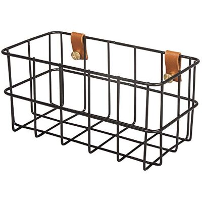 Rayher 25187576 drátěný koš, 16,5 x 8 x 8 cm, černý, nástěnný regál, kovový regál, úložný box, mřížka Rayher 25187576 drátěný koš, 16,5 x 8 x 8 cm, černý, nástěnný regál, kovový regál, úložný box, mřížka