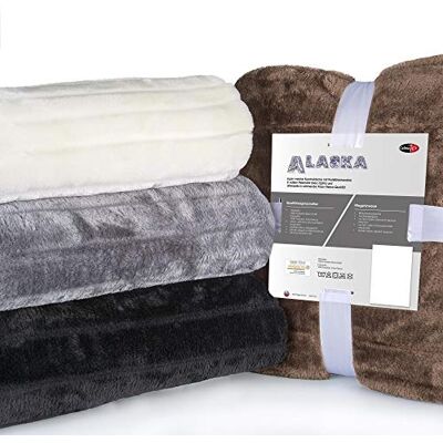 CelinaTex Přikrývka 150 x 200 cm černá deka na pohovku denní deka, deka do bytu, imitace kožešiny vzhled tkané kožešiny, norka, fleece, dárek pro ženy, teplá – Oeko-TEX Alaska CelinaTex Přikrývka 150 x 200 cm černá deka na pohovku denní deka, deka do bytu, imitace kožešiny vzhled tkané kožešiny, norka, fleece, dárek pro ženy, teplá – Oeko-TEX Alaska