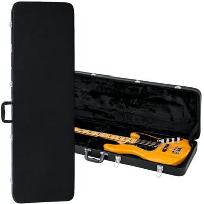 Gator Cases Tvrdé skořepinové dřevěné pouzdro pro elektrické basové kytary; vhodné pro Fender Precision/Jazz Bass, & další (GWE-BASS), černý Gator Cases Tvrdé skořepinové dřevěné pouzdro pro elektrické basové kytary; vhodné pro Fender Precision/Jazz Bass, & další (GWE-BASS), černý