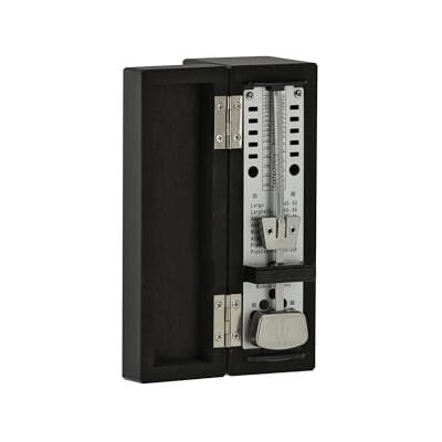 Wittner Metronom Taktell Super-Mini Serie 880. 2 Pouzdro z masivního dřeva bez zvonu černý matný mechanický k natahování Nejsou nutné baterie Made in Germany Wittner Metronom Taktell Super-Mini Serie 880. 2 Pouzdro z masivního dřeva bez zvonu černý matný mechanický k natahování Nejsou nutné baterie Made in Germany