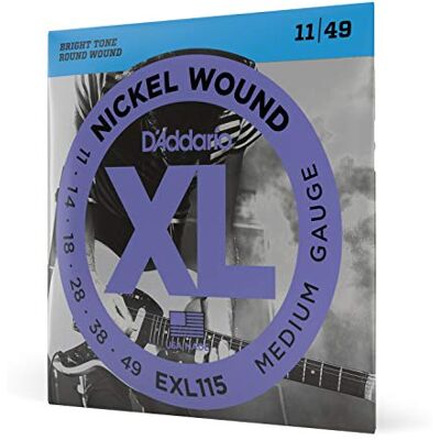 D'Addario EXL115 Nickel Wound E-kytarové struny, střední/blues-jazz Rock, 11-49 D'Addario EXL115 Nickel Wound E-kytarové struny, střední/blues-jazz Rock, 11-49