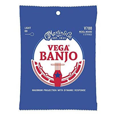 Martin Saiten für Banjo, Vega Banjo-Serie, Nickel, 5 Saiten Light (09, 10, 13, 20, 09) (V700) Martin Saiten für Banjo, Vega Banjo-Serie, Nickel, 5 Saiten Light (09, 10, 13, 20, 09) (V700)
