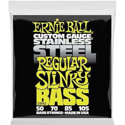 Ernie Ball Regular Slinky E-basové struny, vinutí z ušlechtilé oceli, tloušťka 50–105 Ernie Ball Regular Slinky E-basové struny, vinutí z ušlechtilé oceli, tloušťka 50–105