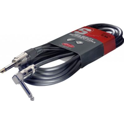 Stagg SGC10PL DL Deluxe instrumentální kabel, úhlová zásuvka, 10 m, černý 10m kabel na kytaru, klika rovně zahnutá (6,3 mm), robustní konektor, RoHS – pro jeviště, studio, domov a do školy Stagg SGC10PL DL Deluxe instrumentální kabel, úhlová zásuvka, 10 m, černý 10m kabel na kytaru, klika rovně zahnutá (6,3 mm), robustní konektor, RoHS – pro jeviště, studio, domov a do školy