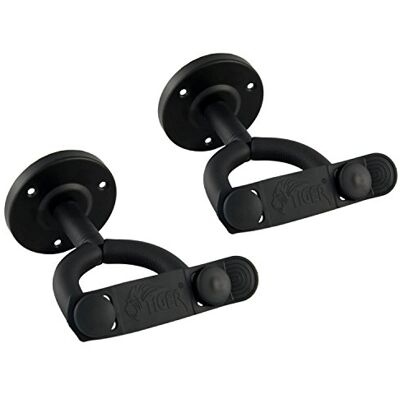 Tiger Kytary Wall Mount. Bezpečná kytara držák na stěnu s hákem a držákem včetně dvojité balení Tiger Kytary Wall Mount. Bezpečná kytara držák na stěnu s hákem a držákem včetně dvojité balení