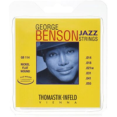 Thomastik-Infeld Struny pro elektrickou kytaru George Benson Jazz Guitar GB114 Heavy Nikl flatwound .014-.055 Thomastik-Infeld Struny pro elektrickou kytaru George Benson Jazz Guitar GB114 Heavy Nikl flatwound .014-.055
