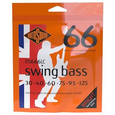 ROTOSOUND Struny pro E-Bass Swing 66 Stainless Set 6-STR. RS666LC Stainless Medium-Light 30-125 ROTOSOUND Struny pro E-Bass Swing 66 Stainless Set 6-STR. RS666LC Stainless Medium-Light 30-125