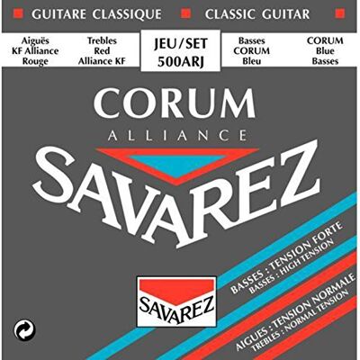 Savarez 500ARJ strunové sady pro koncertní kytaru červená/modrá Savarez 500ARJ strunové sady pro koncertní kytaru červená/modrá