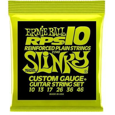 Ernie Ball Regular Slinky RPS E-kytarové struny, vinutí niklu, tloušťka 10–46 Ernie Ball Regular Slinky RPS E-kytarové struny, vinutí niklu, tloušťka 10–46