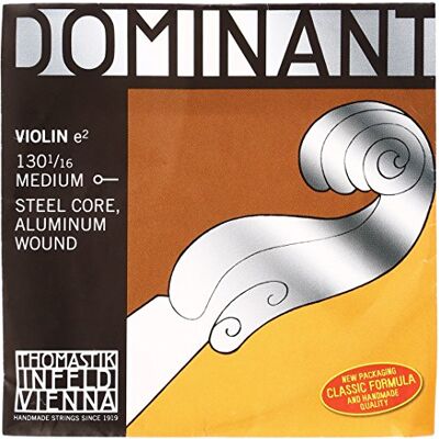 Thomastik-Infeld Dominant struny na housle E 1/16 – jednotlivý struna (130 1/16), ocelové jádro, převod hliníku, střední napětí Thomastik-Infeld Dominant struny na housle E 1/16 – jednotlivý struna (130 1/16), ocelové jádro, převod hliníku, střední napětí
