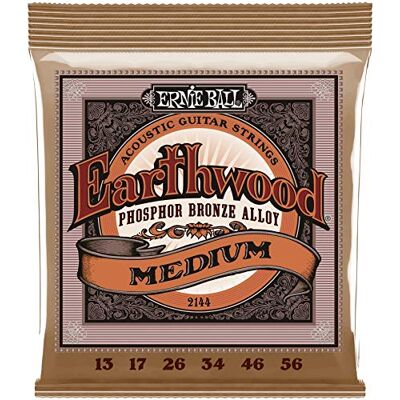 Ernie Ball Earthwood Medium akustické kytarové struny, fosforová bronz, tloušťka 13–56 Ernie Ball Earthwood Medium akustické kytarové struny, fosforová bronz, tloušťka 13–56
