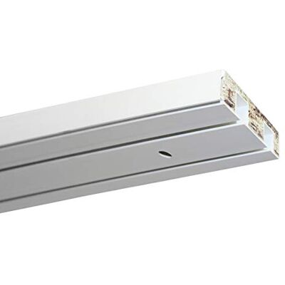 Gardinia Tyč závěsu GE2 s profilem pro upevnění clony, 2ramenná, plast, 150 cm, bílá Gardinia Tyč závěsu GE2 s profilem pro upevnění clony, 2ramenná, plast, 150 cm, bílá